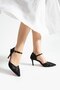 Women's Black Lace Detailed Heeled Shoes [7] cm - 5