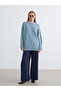 Green Crew Neck Oversized Women's Knitwear Tunic from Guleis Store - 2