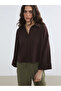 Brown Striped Oversize Women's Shirt