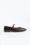 Blumest Flat Beret with Scarf Genuine Leather Women's Ballet Flats Brown Skin - 3