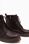 Karol Genuine Leather Brown Lace-Up Women's Boots - 4