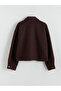 Vizyon New Season Shirt Collar Oversize Women's Plush Jacket - 6