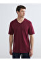 Nevavm with Difference V-Neck Combed Cotton Men's T-Shirt