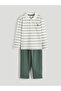 Ecru polo collar boy's t-shirt and pants - 3