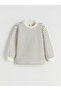 Lcw Kids Anthracite Crew Neck Striped Boys' Sweatshirt W5Km29Z1