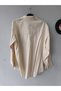 Women's Linen Textured and Linen Beige Color Pocketless Stylish Shirt - 7