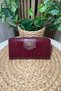 Women's Burgundy Wallet - Card Holder Detailed - Fibag