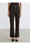 Flared Women's Trousers with Belt Waist - 2