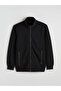 Mg Trenden Black Standard Fit Mock Neck Men's Zippered Sweatshirt - 6