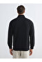 Mg Trenden Black Standard Fit Mock Neck Men's Zippered Sweatshirt - 5
