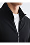 Mg Trenden Black Standard Fit Mock Neck Men's Zippered Sweatshirt - 3