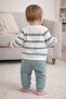 Bottom and Top Set Baby Boy Set with Suspender Teddy Bear Double Set 100% Cotton 6-9-12 Months - 2