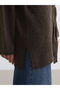 Brown Half Turtleneck Oversized Women's Knitwear Tunic from Guliis Store - 3