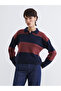 Nevavm Women's Striped Polo Collar Knit Sweater with a Difference