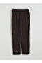 Brown Elastic Waist Women's Trousers from Plus-Store - 5