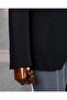 Italian Style S Slim Fit Men's Jacket Pants Combination Suit Black T14670 - 4