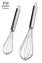 2-Piece Stainless Steel Whisk, Metal Whisk 2 Sizes