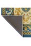 Mosso Beige Blue Themed Classic Floral Patterned Woven Base Modern Decorative Carpet Mosso2129 - 4