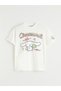 White Crew Neck Cinnamoroll Printed Girls' T-Shirt