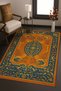Mosso Orange Themed Classic Floral Pattern Woven Base Modern Decorative Carpet Mosso2126 - 2