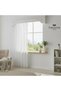 Pompom (Flower Detail) Linen Premium Quality Textured 1/3 Dense Pleated Tulle Curtain Heavy Weight No Ironing Required - 3