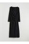 Boat Neck Gathered Dress (W5) - 6