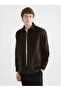 Khaki regular fit velvet men's shirt from plus-store