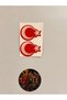 Turkish Flag Round Drop Sticker Label 3D Drop Silicone Coat of Arms Turkish Flag 2 Pieces 3.5X2.5Cm - 2