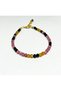 Black Pink Yellow Tourmaline Stone Bracelet – Unisex with Handmade Steel Apparatus - 7