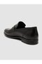 100% Genuine Leather Classic Black Men's Loafer Shoes - 5