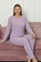 Thick Winter Interlock Striped Long Sleeve Knit Pajama Set - 5