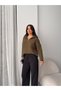 Women's Zippered Half Fisherman Hair Braid Sweater - 2