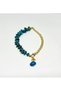 Natural Stone Bracelet with Real Apatite Stone – Unisex with Handmade Steel Apparatus - 2