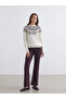 Crew Neck Patterned Women's Knitwear Sweater - 2