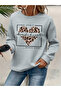 Women's Printed Crew Neck Comfortable Fit Women's Sweatshirt