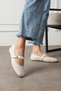 Stylish Buckled Daily Tweed Fabric Comfortable Orthopedic Sole Home Office Shoes - 2