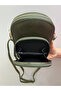 Green Women's Shoulder Bag with 3 Compartments and Leather Straps - 4