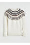 Crew Neck Patterned Women's Knitwear Sweater - 5