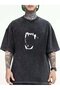 Washed Fang Printed Unisex Oversize Vintage T-Shirt