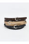 Two Mt Shop Quality Lcw Accessories Black Plain Women's Belt