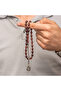Silver Brown Kazaz Tassel-Adorned Crimped Amber Prayer Beads - 3