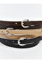 Two Mt Shop Quality Lcw Accessories Black Plain Women's Belt - 5