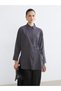 Lcw Modestgri Women's Shirt Tunic with Tie Detail