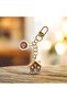 Gold Gingerbread House, 3D Latte Gift Keychain, Coffee, Cookie House Design Gift Keychain Small - 4