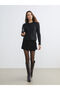 Lcw Vision Anthracite Crew Neck Wool Blend Women's Knitwear Cardigan - 2