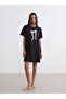 Crew Neck Printed Women's Nightgown