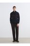 Rmz Clothing Season Products Sweaters Navy Blue Upright Mock Neck Zgili Men's Knitwear Sweater - 2