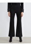 Create your style from uzg store black elastic waist Flared women's pants - 3