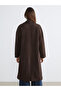 Alita City Lcw Vision Brown Double-Breasted Collar Women's Cashmere Coat with a Difference - 5