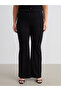 Create your style from uzg store black elastic waist Flared women's pants - 6